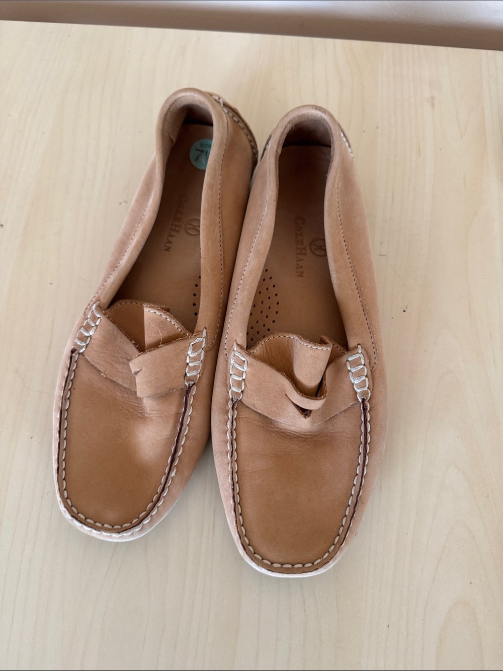Caramel Leather Penny Loafers